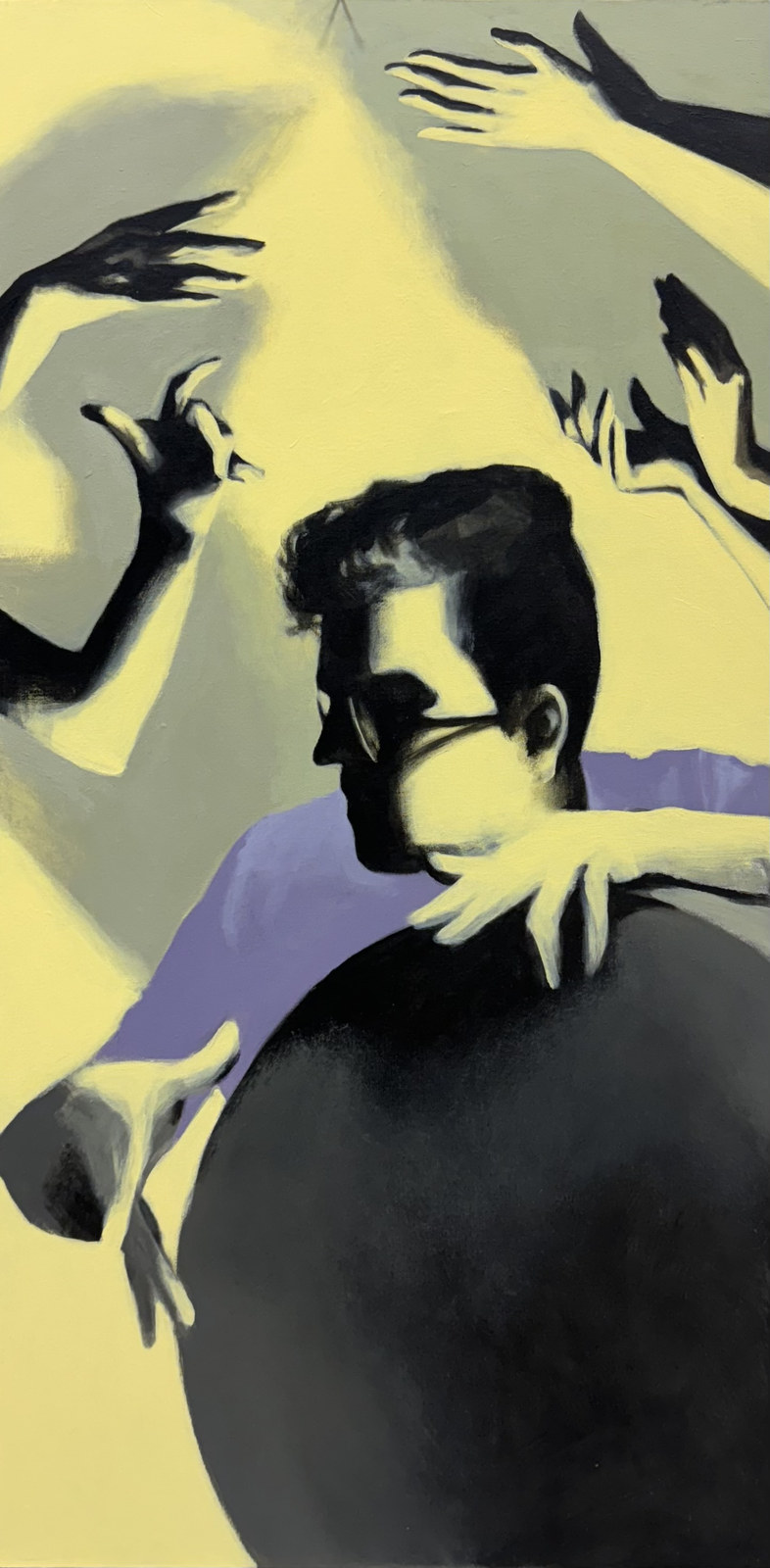 Tonbak Rhythms, acrylic on canvas, 2023